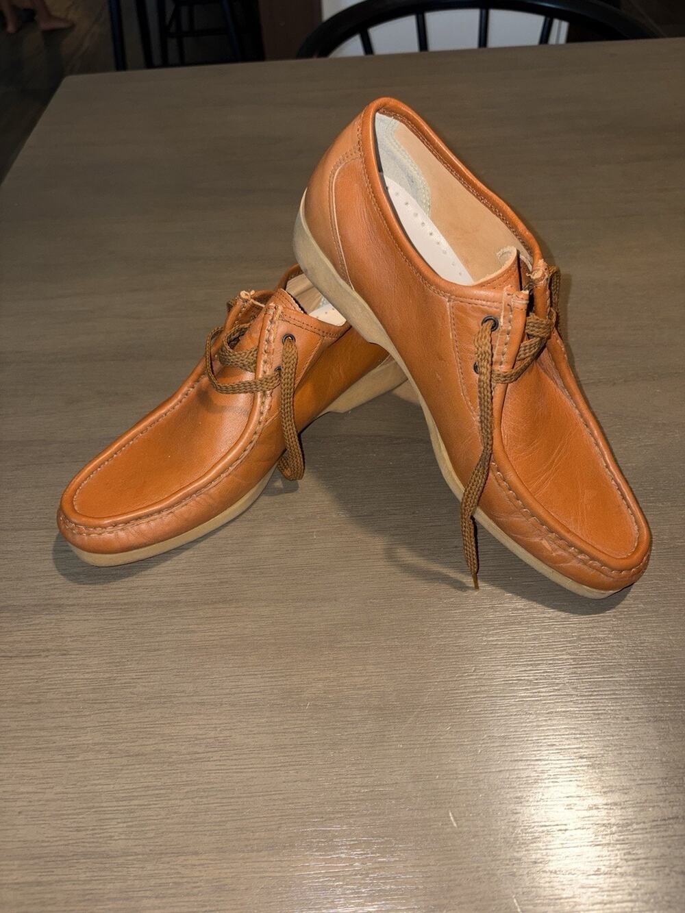 Clarks Originals Men’s 9M Tan Leather Wallabee Lace Up Casual Shoes